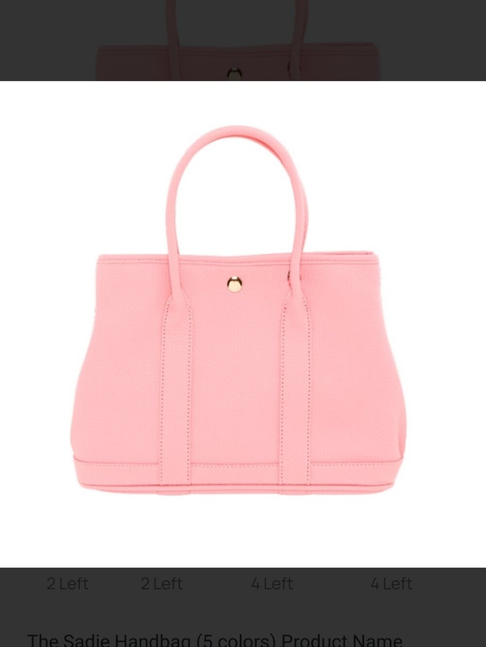 Pink Tote Handbag - Structured Top-Handle Satchel